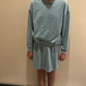 Forever 21 light blue velour set